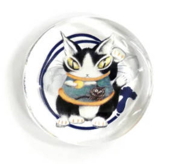 画像1: うんのいいガラス箸置き　ジタンまねき (1)