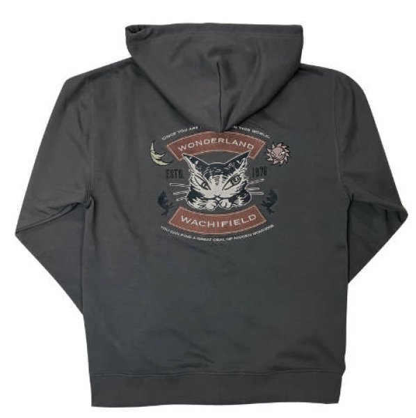 画像1: フルジップうでぐみ刺繍パーカ　Ｍ　墨 (1)