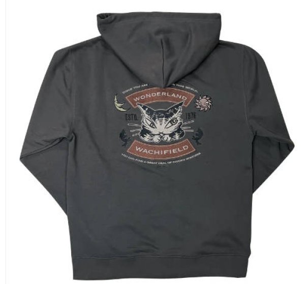 画像1: フルジップうでぐみ刺繍パーカ　Ｆ　墨 (1)