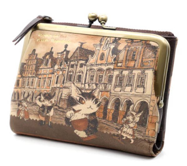 画像1: チェコラージュがま２つ折り財布 (1)